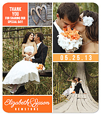 Wedding Thank You Magnet - Circle Date